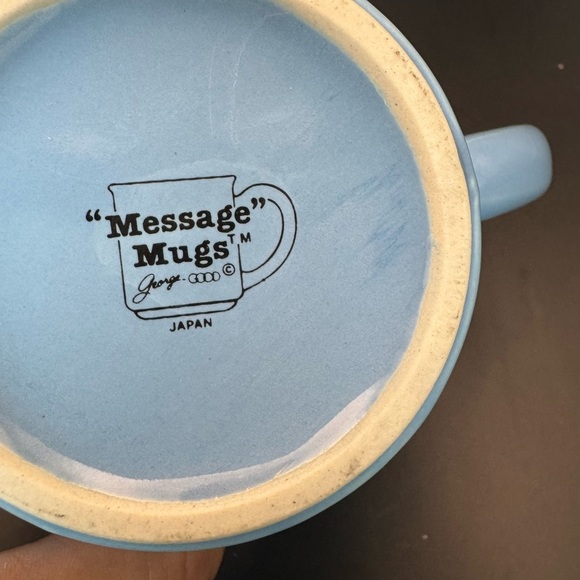 I Love The Nighlift Blue Owl With Moon Design Coffee Mug By Message Mugs Mint - Picture 5 of 5